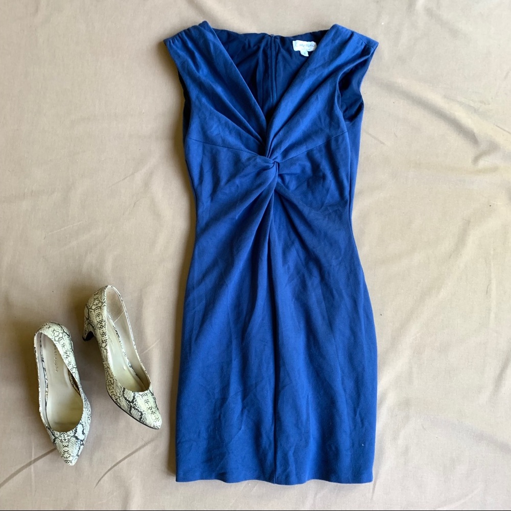 Beautiful Blue Knot Front Amy Matto Dress